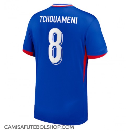 Camisa de time de futebol França Aurelien Tchouameni #8 Replicas 1º Equipamento Europeu 2024 Manga Curta